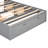 Wood Platform Queen Bed With Storage Headboard, 4 Drawers, Shoe Rack, Gray Tone Size Headboard Storage, Drawers & Rack Touch-1001838447
