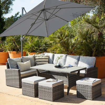 Allena 9 - Person Garden Lounge Set with Cushions