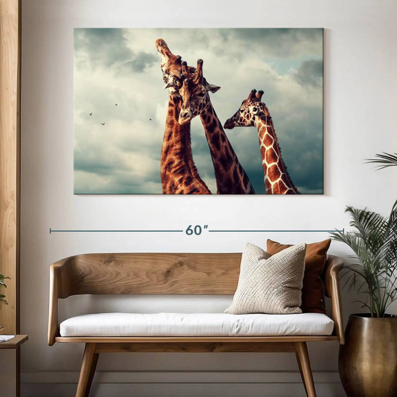 «Brampt Giraffe Family Bonding», H 34 po x l 51 po