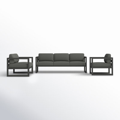 Smith 3 Piece Sofa Seating Group with SunbrellaCushions by AllModern
