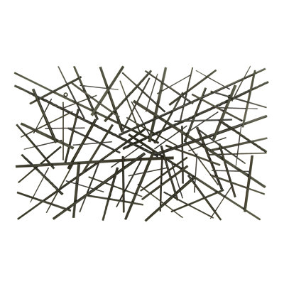 Dark Grey Metal Overlapping Lines Geometric Home Wall Decor
