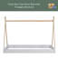 Lit simple de plancher de tente simple avec structure triangulaire-491515861