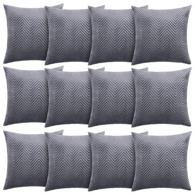 Aspire Homeware Embossed Square Velvet Cushion Cover