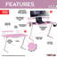 Bureau d'ordinateur avec tablette en carbone Techni Sport TS-200-735666612