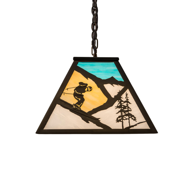 Rustic Lodge 6 - Light Antique Copper Pool Table Lights Pendant