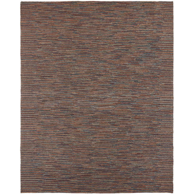 Area Rug in Rust/Blue
