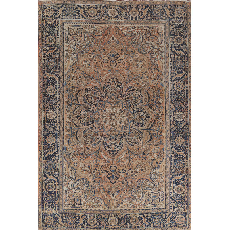 Tapis floral fait à la main 10 x 13