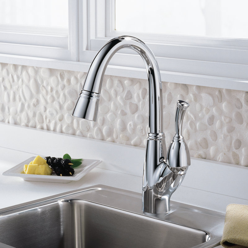 Allora Pull Down Bar Faucet with Pull Out Spray and MagnaTite® and Diamond Seal Technology, Chrome