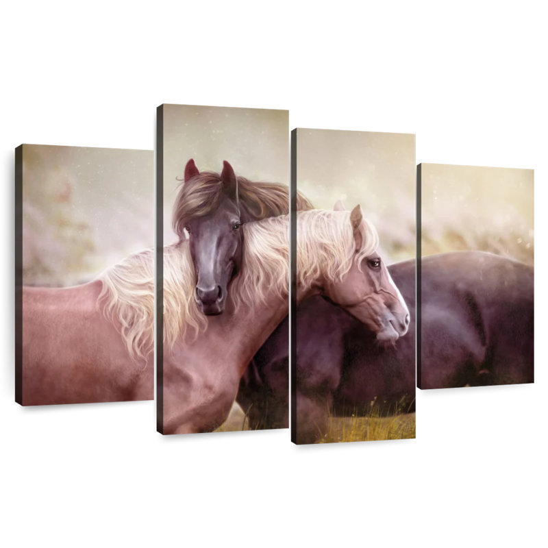 Brampt illustrant un cheval romantique, H 22 po x l 36 po
