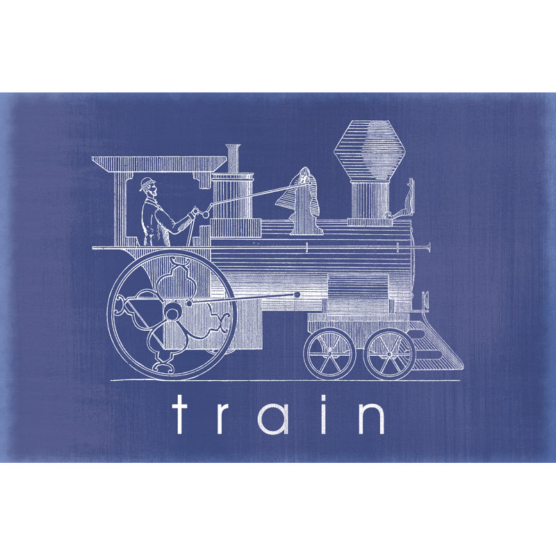 T Is For Train - Wrapped Canvas Painting, 20cm H x 30cm W x 3.8cm D