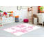 Tapis rectangulaire rose / blanc tissé à la machine Oteri-279765898