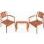 Ensemble de chaises à une place + table basse en PP - Mobilier polyvalent intérieur / extérieur pour le salon, le balcon, la plage (sans chaises d'assemblage, table à installation facile) - Polypropylène-54824392