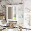 Armoire de rangement de salle de bain murale 28,85 po, armoires à pharmacie avec grande porte miroir, tablettes réglables et trois niveaux de rangement ouverts-270290791