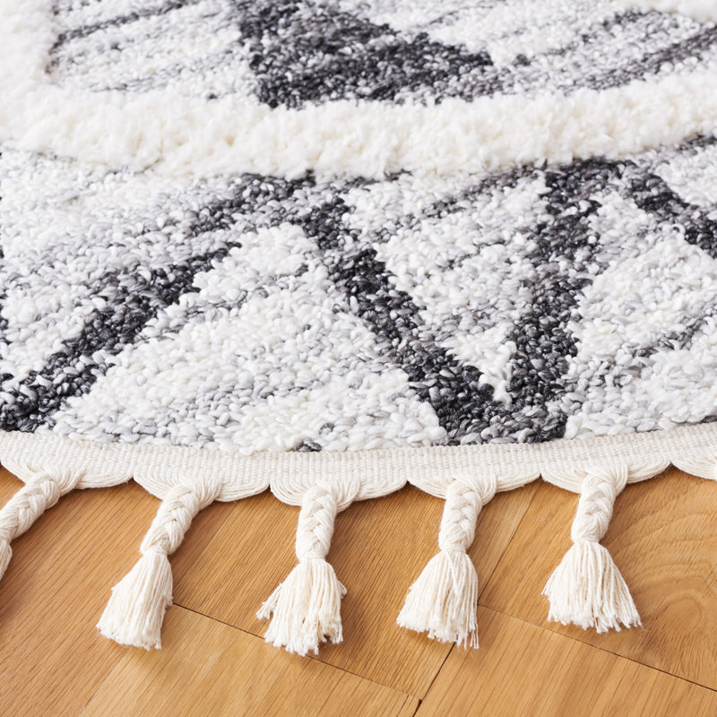 Arborway Tassel Shag Performance Argyle Rug, Runner 2'3" x 8'