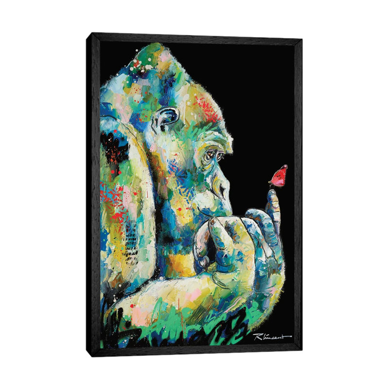 Envol De Camille by Vincent Richeux - Floater Frame Gallery-Wrapped Canvas Giclée on Canvas, Black Framed Canvas