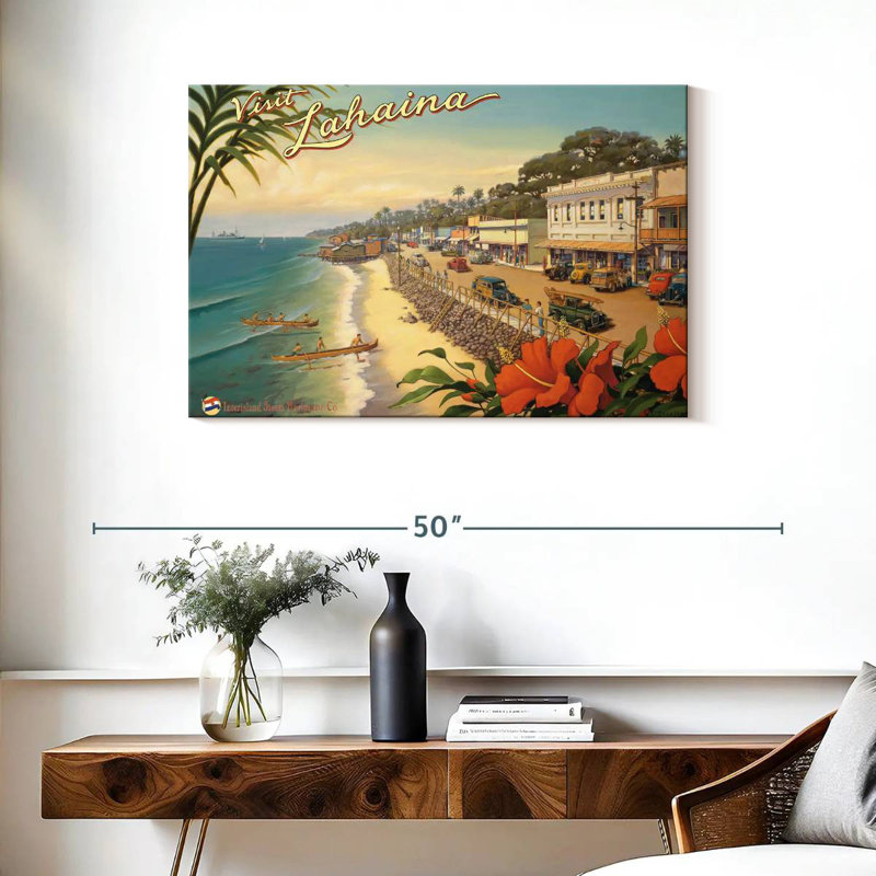 Gillard Visit Lahaina, 24" H x 36" W