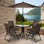 Chaise de patio pliante avec accoudoirs Keagan
