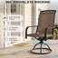 Ensemble repas d'extérieur pour 4 chaises pivotantes à 360 ° et 15 °, chaises de patio Textilene avec table carrée en métal 37 po, trou pour parasol