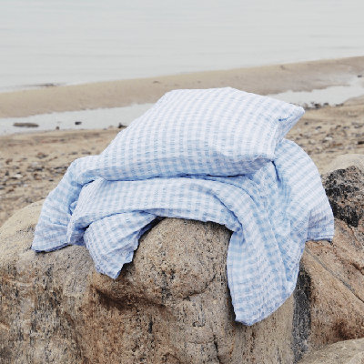 Ensemble de housse de couette simple Bæk & Bølge comprenant 1 oreiller bleu clair 68 po x 86 po