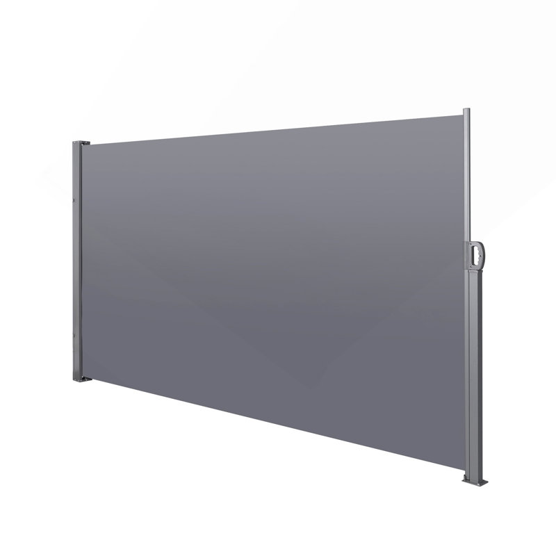 Auvent latéral rétractable pour écran de 138 po x 71 po, imperméable et résistant aux rayons UV (gris)