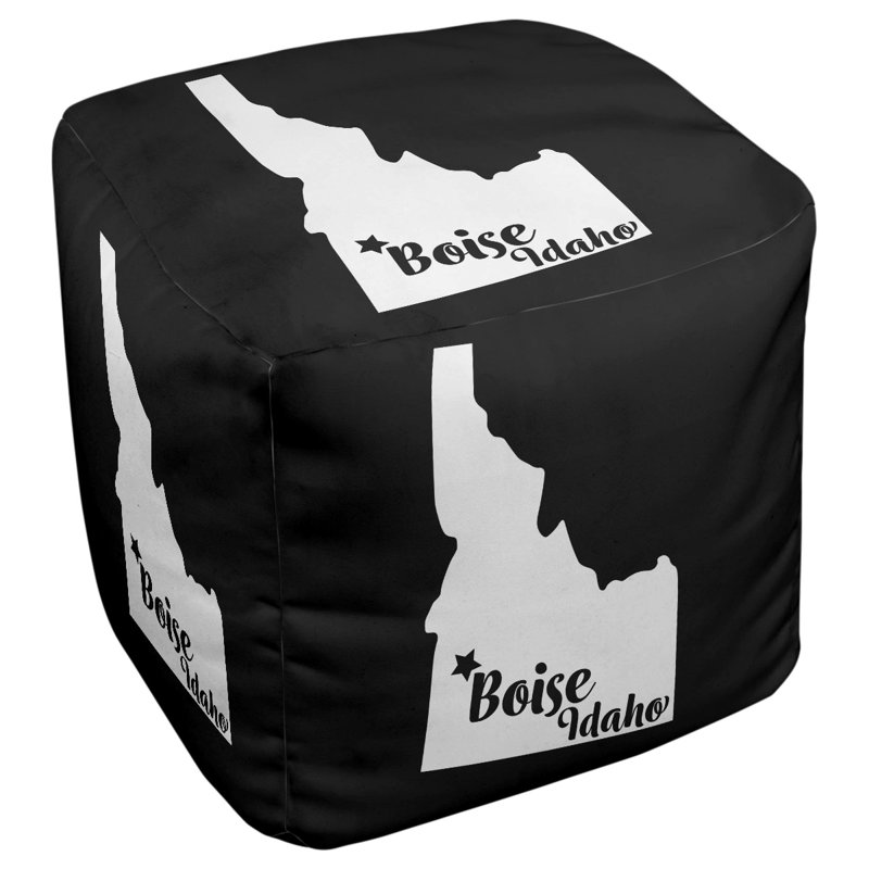 Repose-pieds à cubes idaho boise, Noir