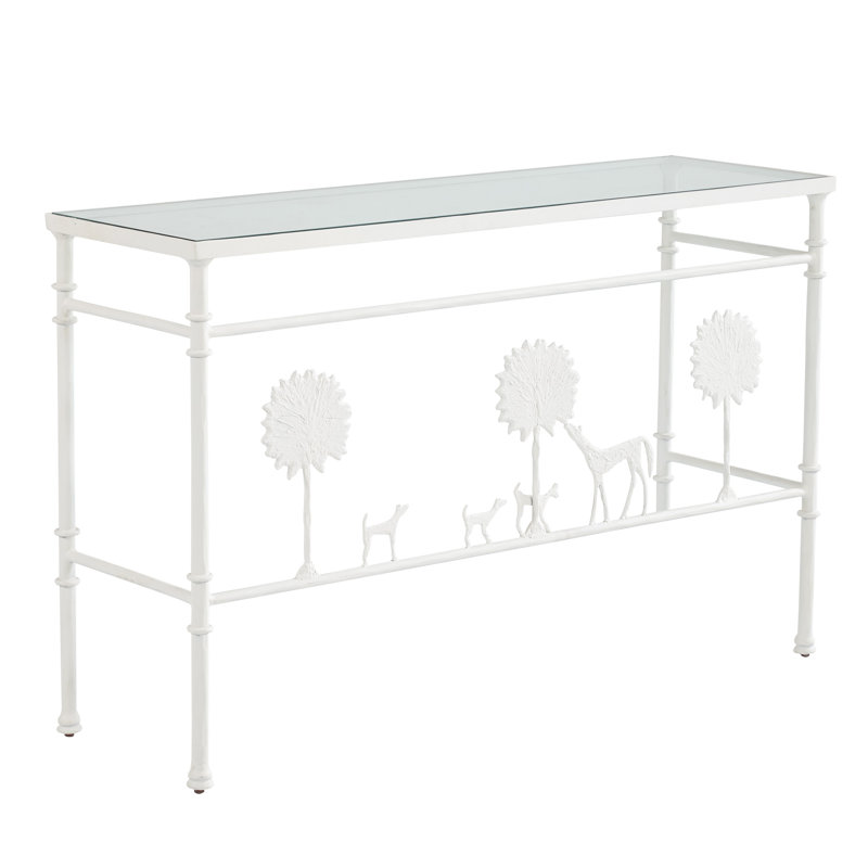 Oskar 50'' Glass Top Console Table