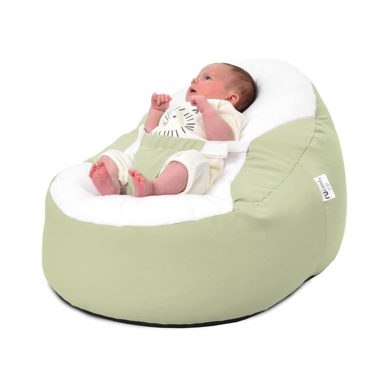 Polyester Refillable Bean Bag Lounger, Sage Green
