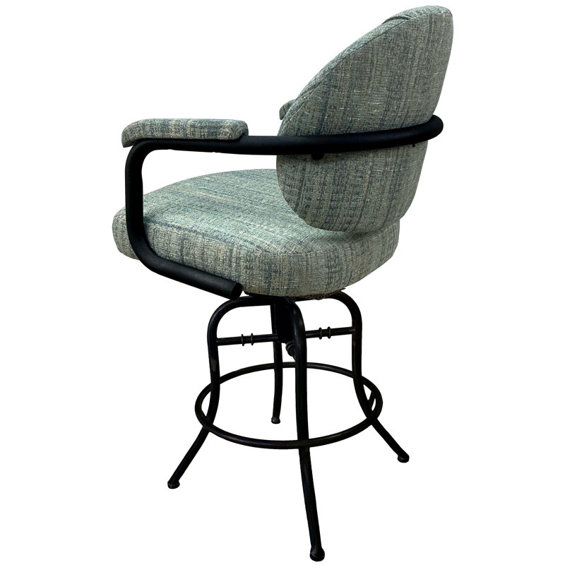 Tabouret de bar et de comptoir pivotant 26 po Radell, Rouge très clair, Noir