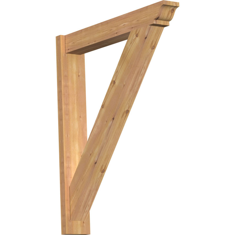 Persienne traditionnelle en bois rustique, Sapin Douglas de 5 1/2 po (lisse), P 32 po x H 38 po
