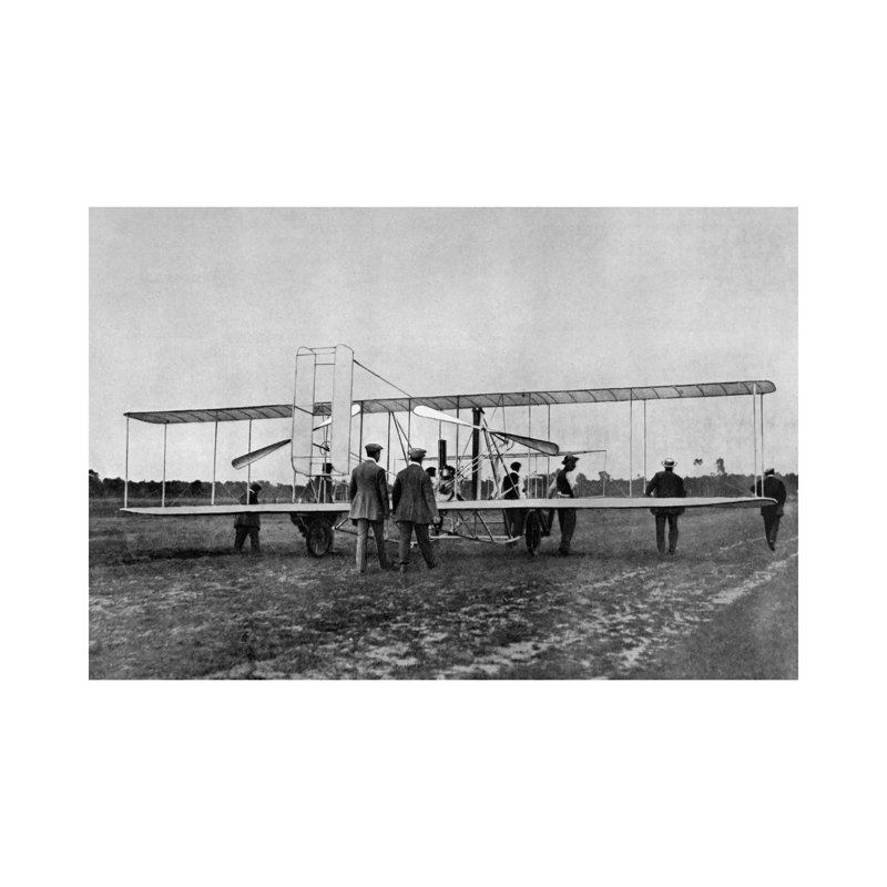 1900s Wilbur Wright Demonstrates Airplane Flying Machine To French War Office August 1908 At Le Mans France by Vintage Images - Wrapped Canvas Print