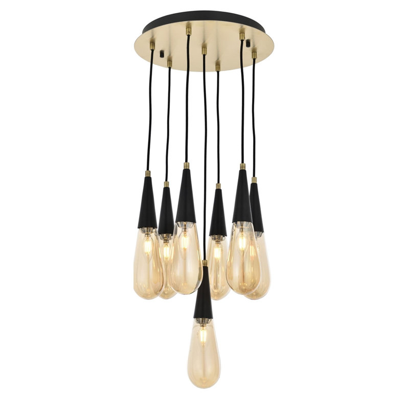 Lustre en grappe à 7 lumières