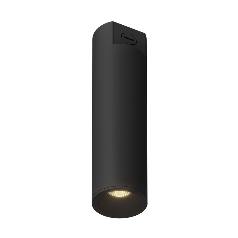 Lorna 1 - Light LED Flush Mount, Black, 14" H x 3.25" W x 3.25" D, 18 W
