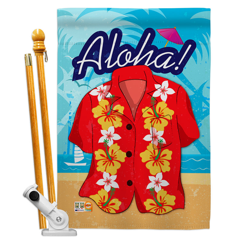 40 x 28 po en polyester vertical à 2 côtés x 28 po paradise maillots d’été ensemble de drapeau