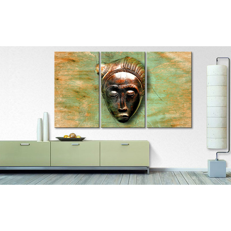 African Woman - Wrapped Canvas Print, 100 cm H x 180 cm W, 3-piece canvas set