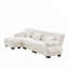 Canapé en chenille 3 places avec repose-pieds-637975090