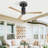 Modern Flush Mount Ceiling Fan With Led Light And Remote Control, 3 Abs Blades Noiseless Reversible Dc Motor For Patio Living Room