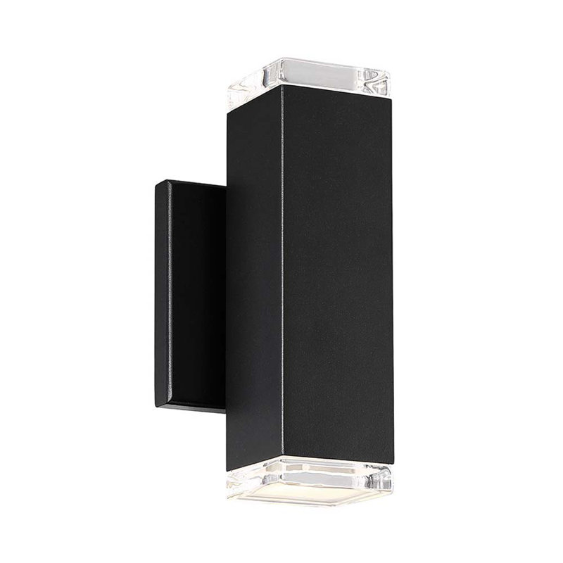 Forst LED Wall Light, 6" H x 4.5"W x 3.5" D, Black