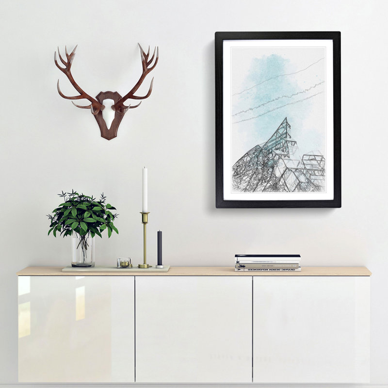 Sketching the Architecture Vol.32 - Picture Frame Drawing Print, Black Framed, 65cm H x 48cm W x 2cm D