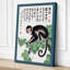 Monkey Among Calligraphy Japandi - Wrapped Canvas-951018318-951018329
