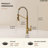  Contemporary Commercial-Style 2-Function Single-Handle Pull-Down Kitchen Faucet with LED Base-103691039
