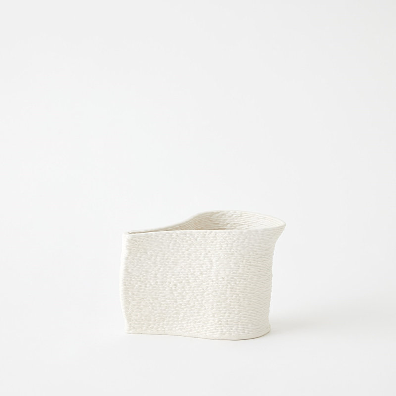 Windy Handmade Ceramic Table Vase, 6.25" H x 9" W x 5" D