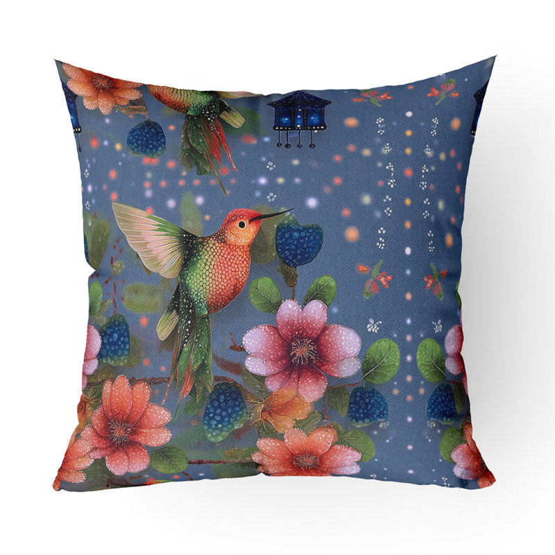 Lanterne lumineuse de jardin intérieur/extérieur 18x18, Square 18", Blue/Orange