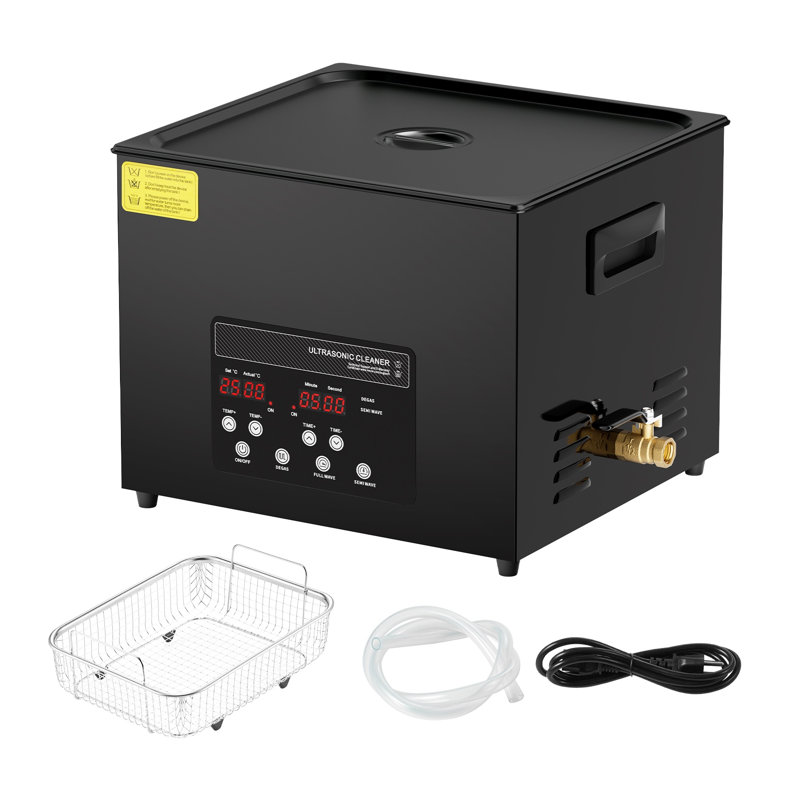 Nettoyeur à ultrasons numérique 15 L avec chauffage, minuterie et fonction de dégazage - Machine de nettoyage industrielle en acier inoxydable 40 kHz pour bijoux, outils et dispositifs de retenue
