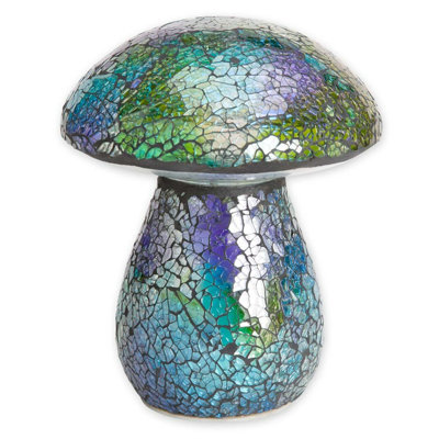 Frakes Glass Mosaic Mushroom Lawn Ornament