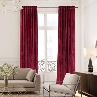 Eurofirany Soft Plain Opaque Velvet Curtain with Eyelets - 1 Unit, Thick  Fluffy Panel Drape Classic Glamour Elegant Living Room Bedroom, W55'' x  L98.4'', 140x25…
