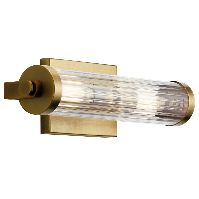 Tipton Steel Flush Mounted Sconce, Natural Brass