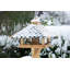 Wood Pole Decorative Bird Feeder