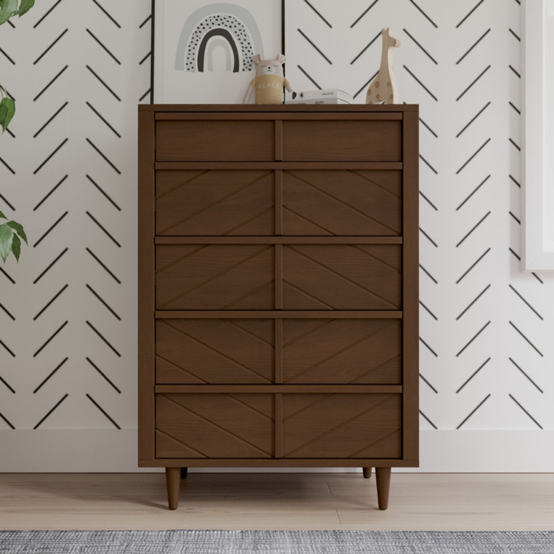 Surrey Hill 33" Wide 5 Drawer Chest, Toasted Chestnut
