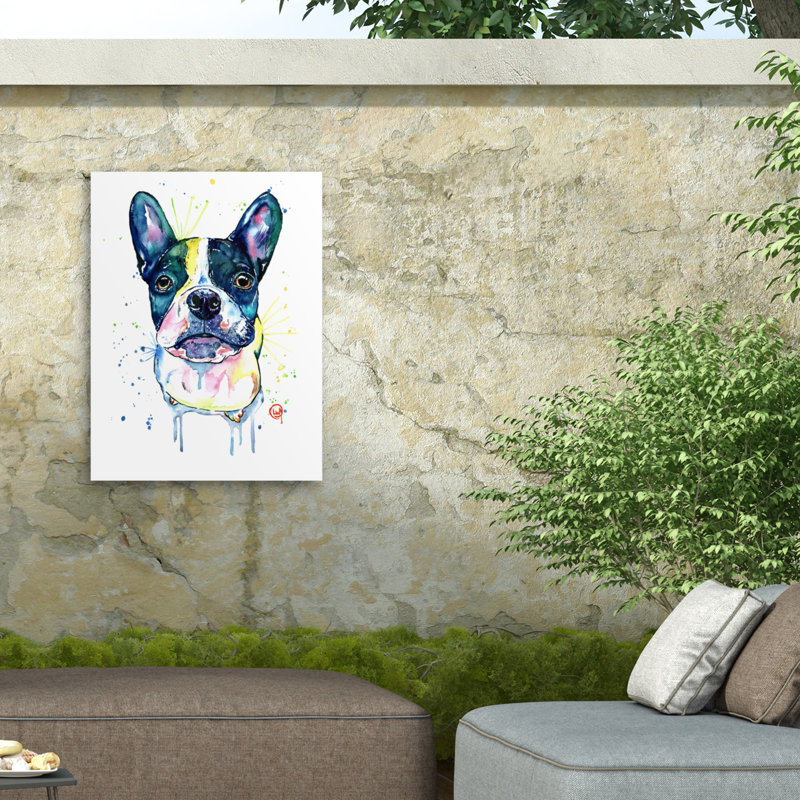 Toile d'extérieur bouledogue français Lisa Whitehouse, H 14 po x l 19 po