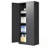Metal Storage Cabinet with Doors and 3 Shelves